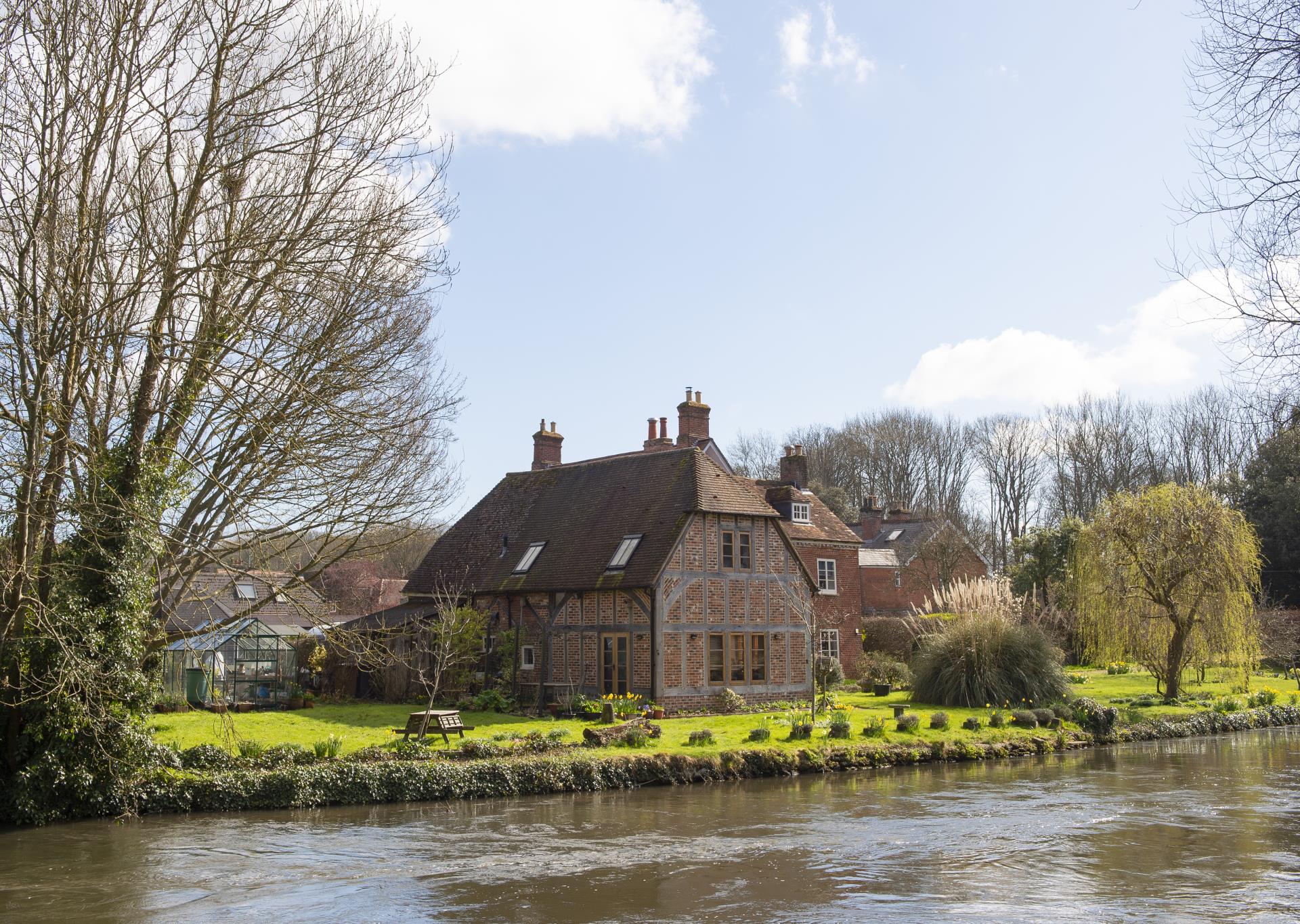 a house by a river