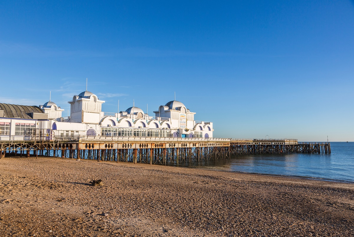 Southsea beach aerial view