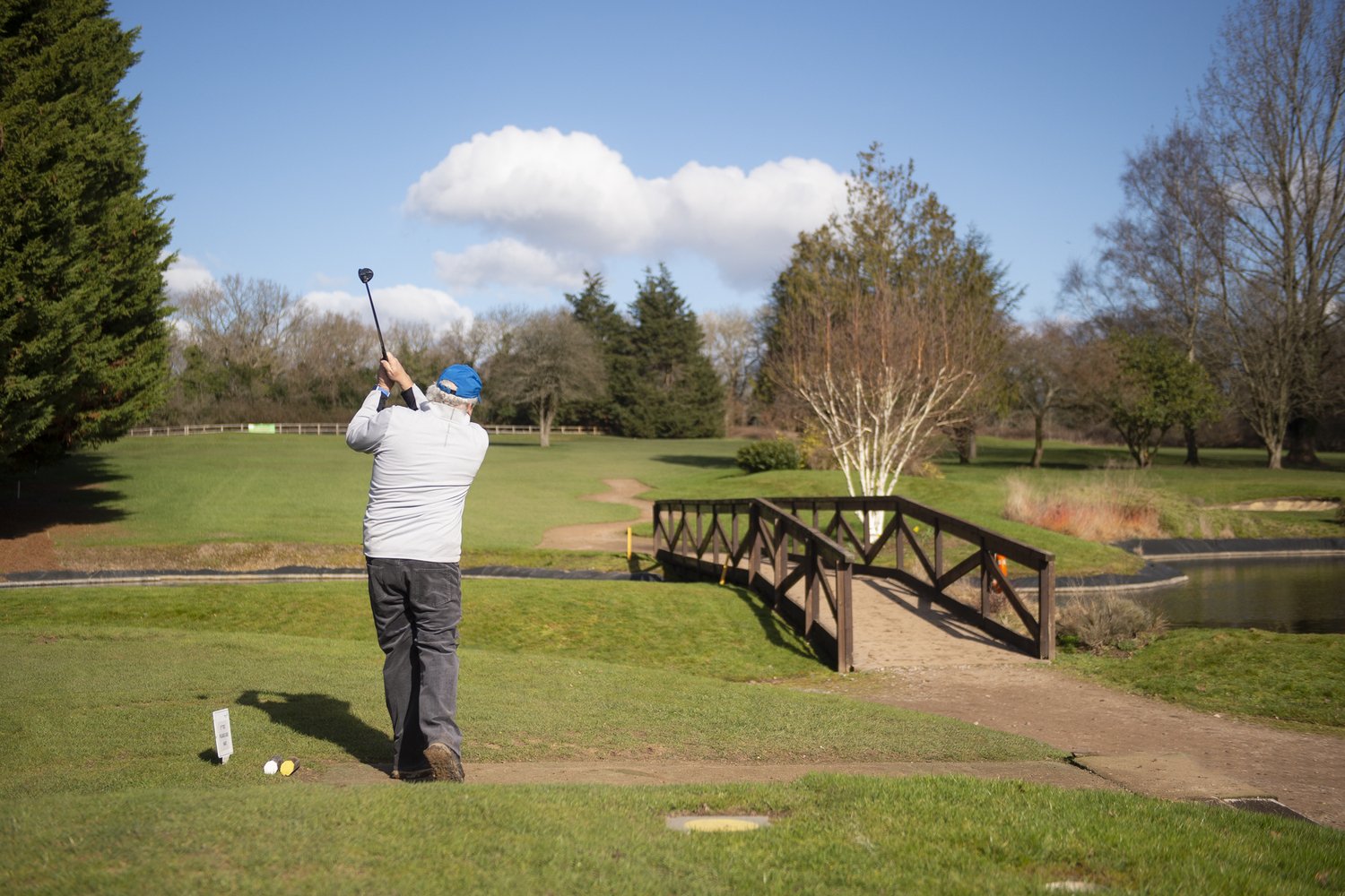 The golf course at Bishopswood Golf Club in Tadley, Hampshire.