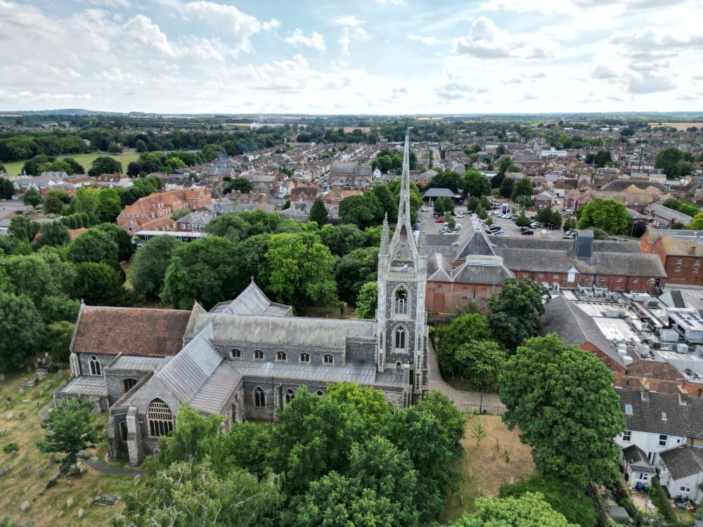 Faversham Kent UK aerial view