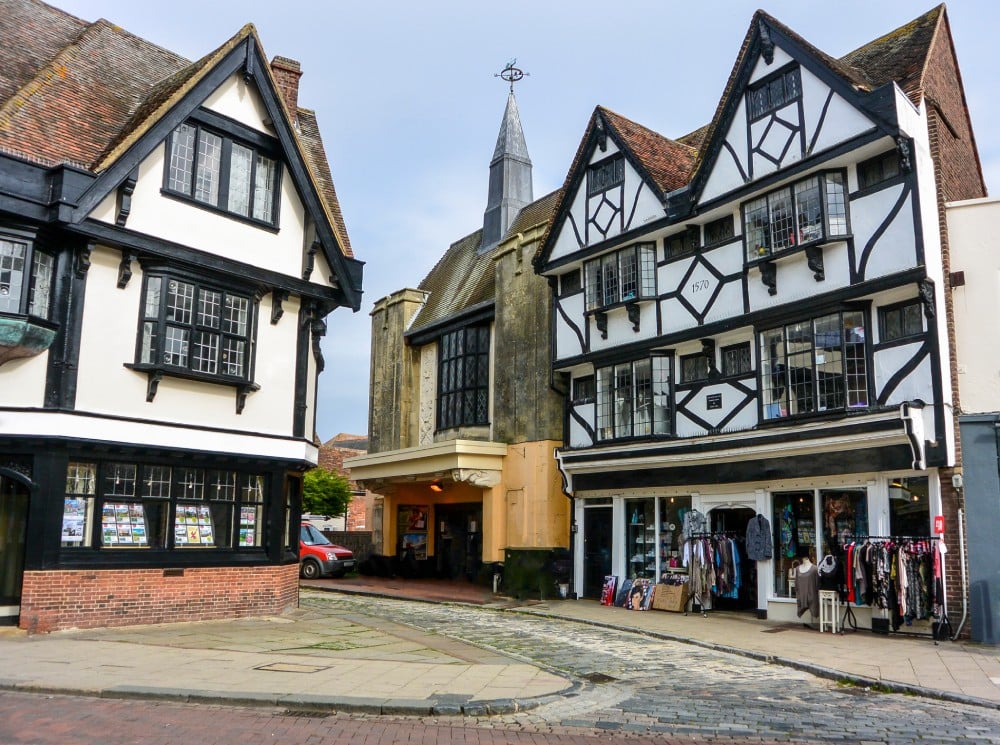 A row of buildings in Faversham town centre