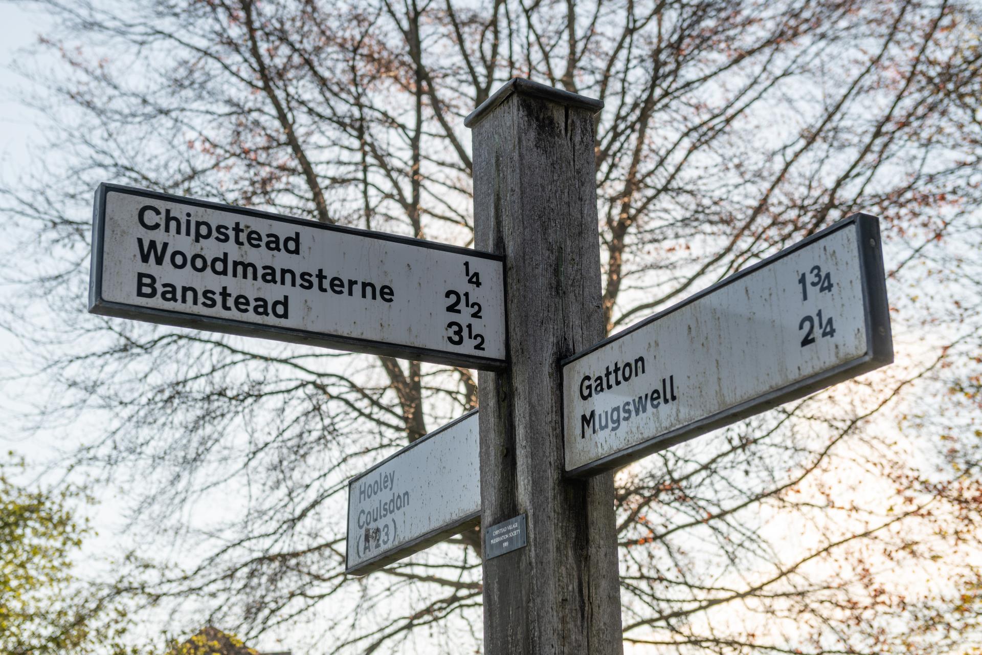 address signs on a pole