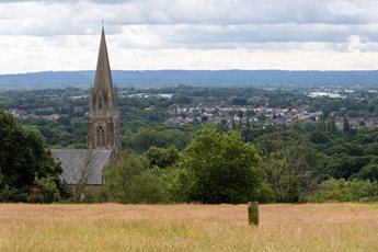 a church in a field