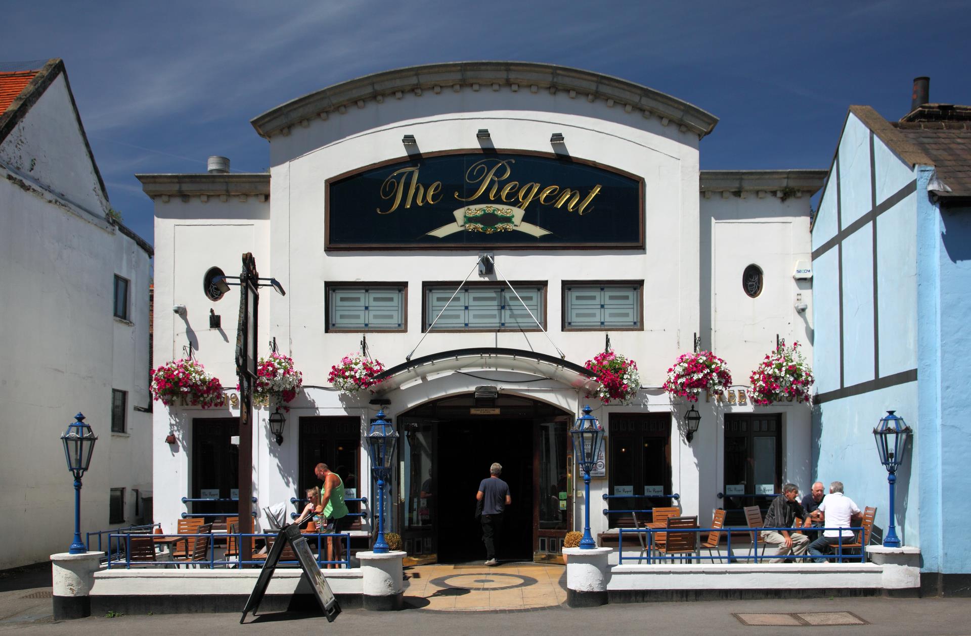 a building with a sign on the front