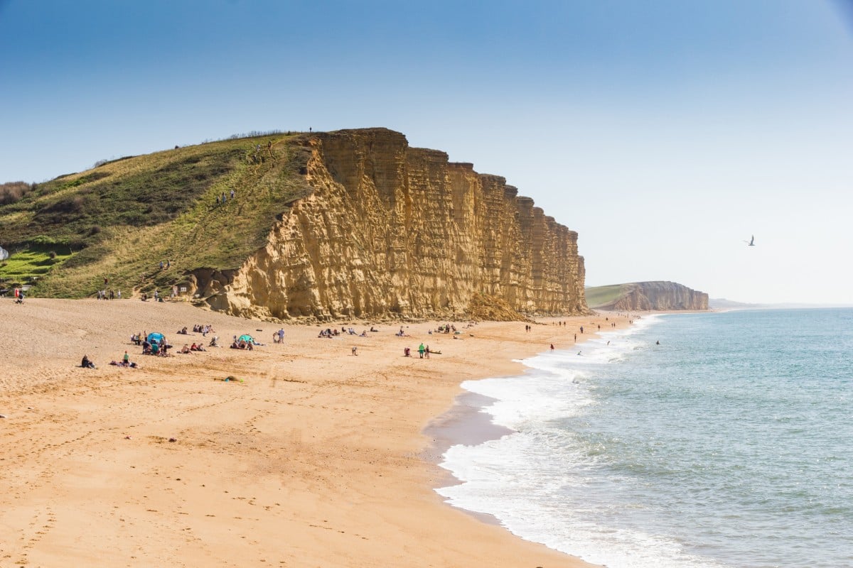 Cliffs of Bridport sandstone along the west Dorset Jurassic coast