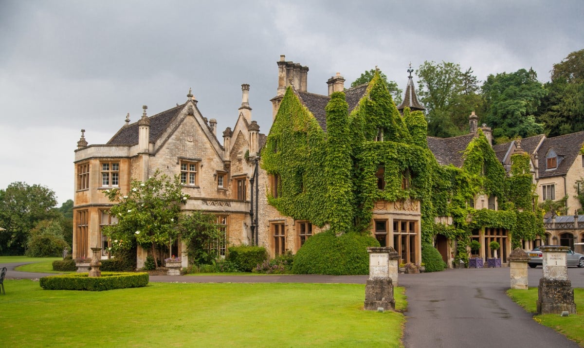 A large house and park in Chippenham Wiltshire