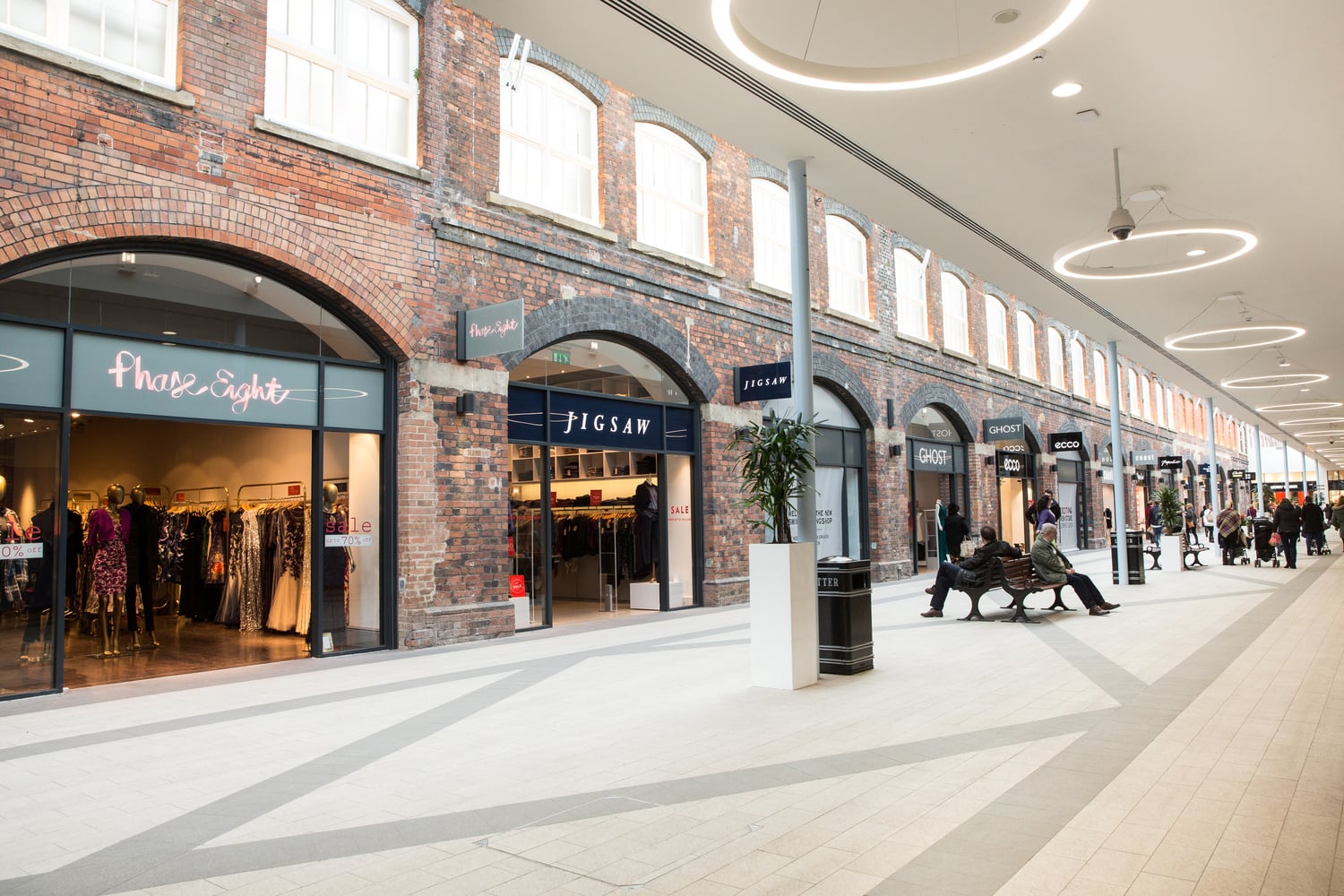 A row of shops in one of Swindon’s shopping centres.