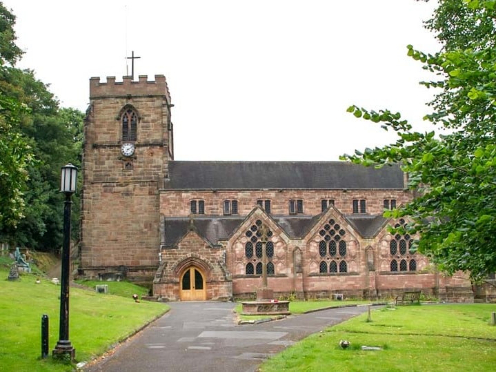 a clock on a tower of a church