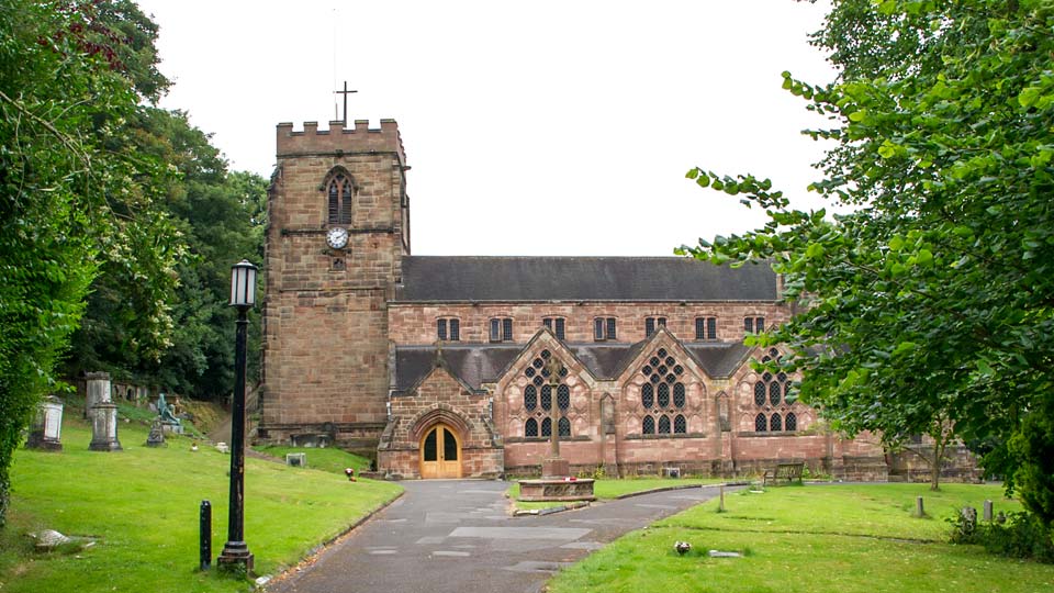 a brick building with a clock tower