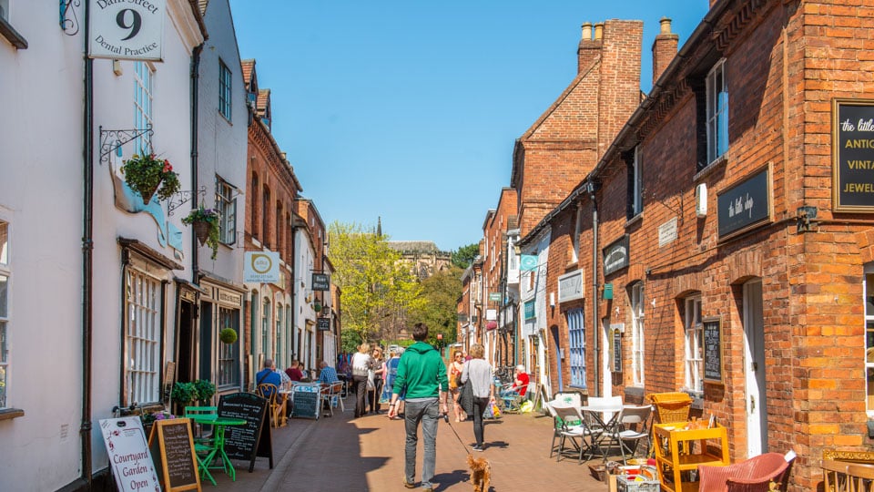 people walking on a street