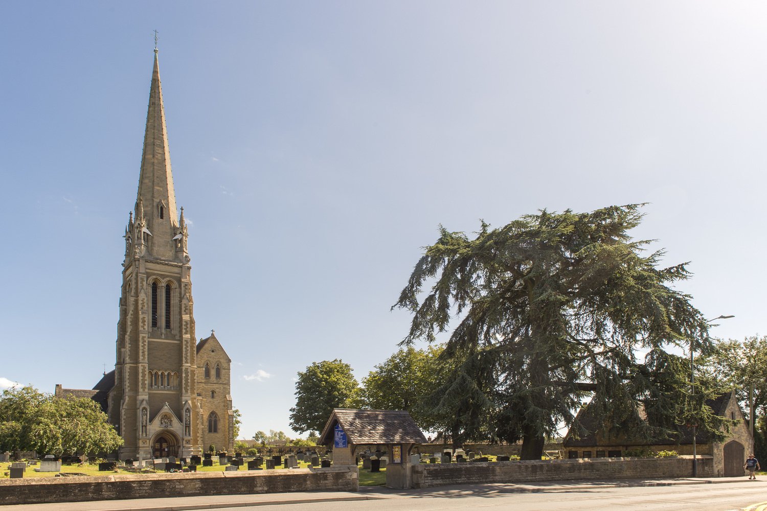 A historic church in Rugby, Warwickshire.