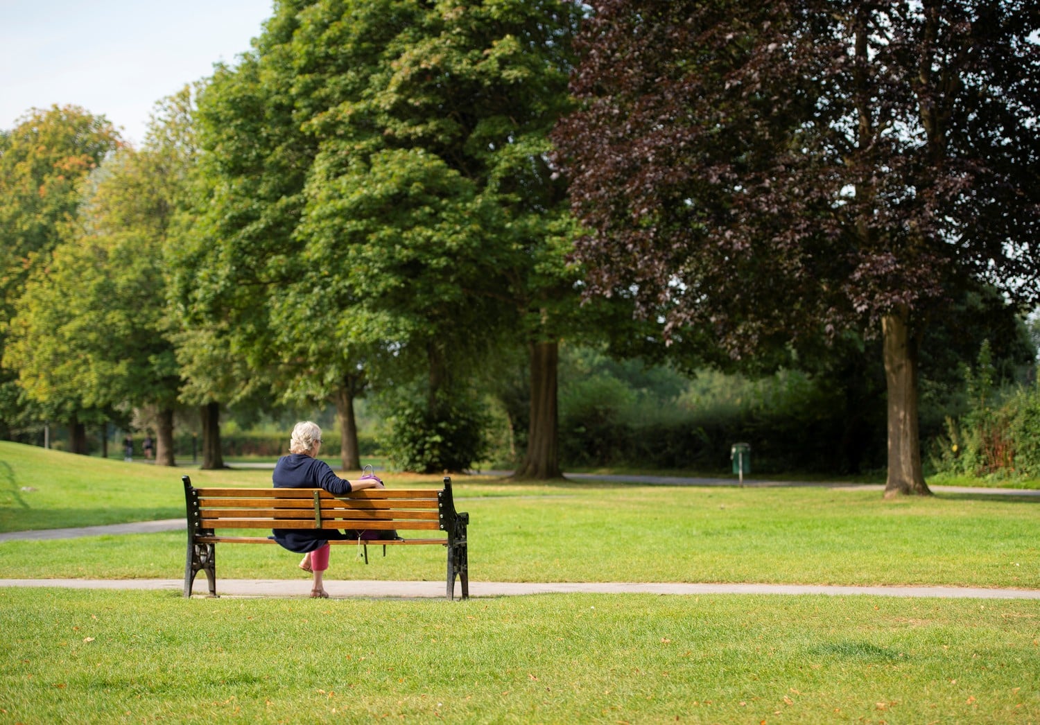 a person sitting on a bench