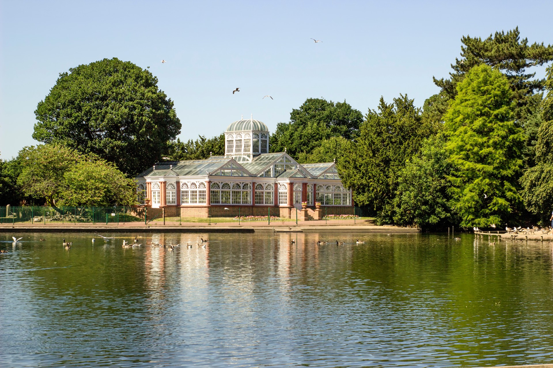 West Park Conservatory next to the boating lake.