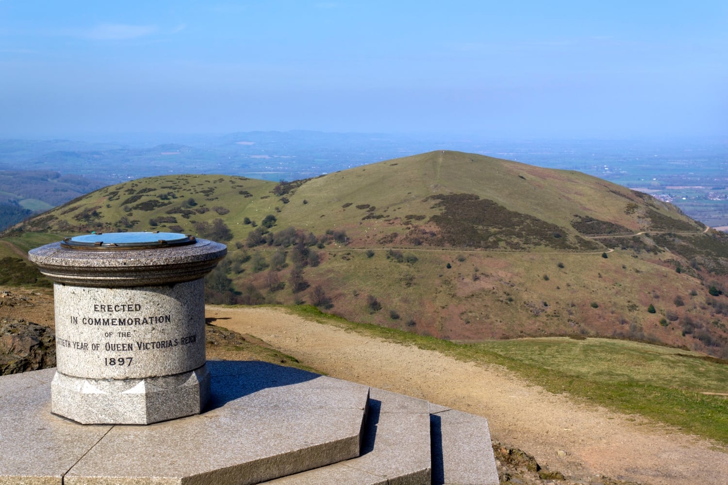 The summit of the Worcestershire Beacon in the Malvern Hills.