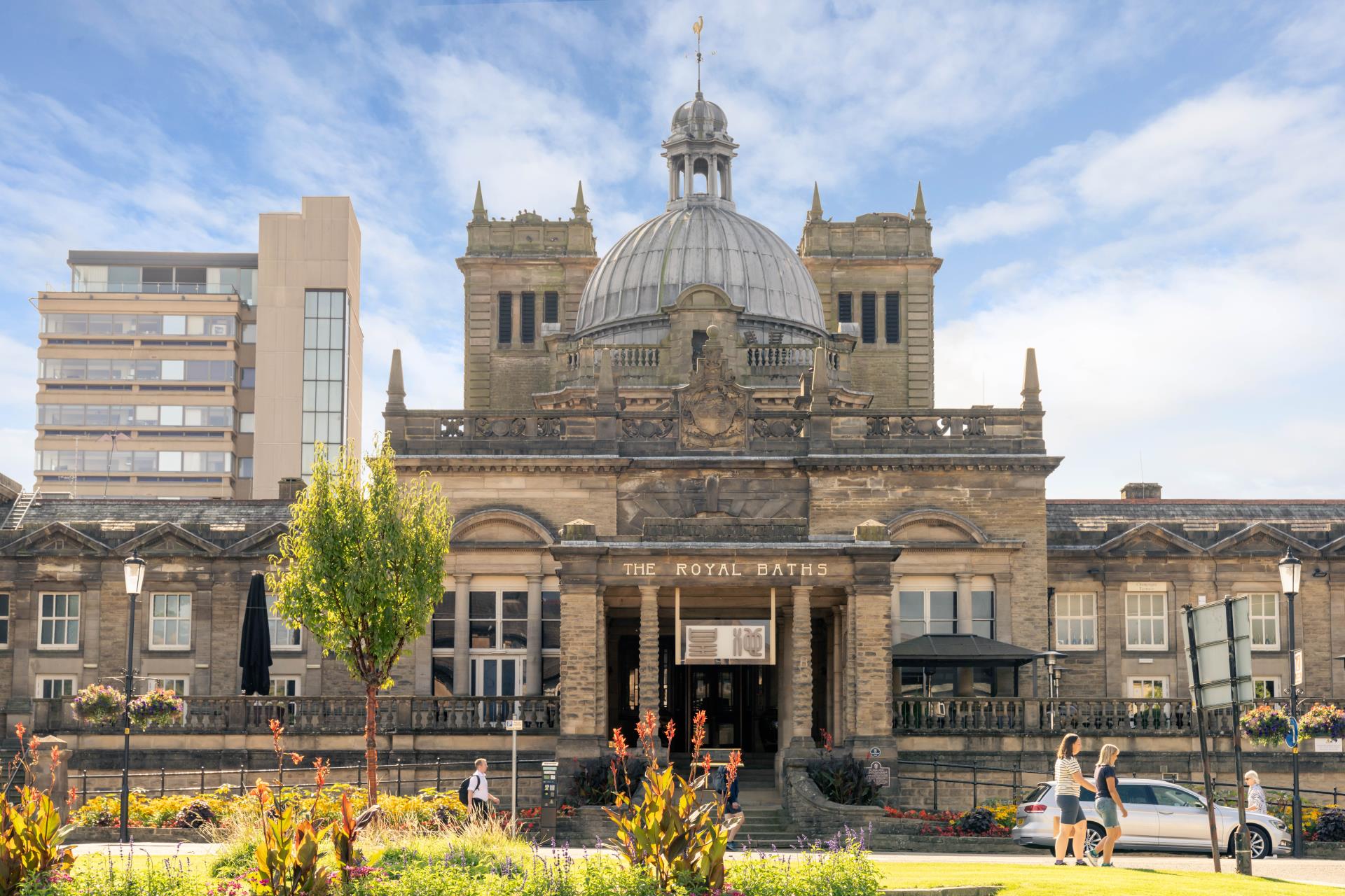 a large building with a dome roof