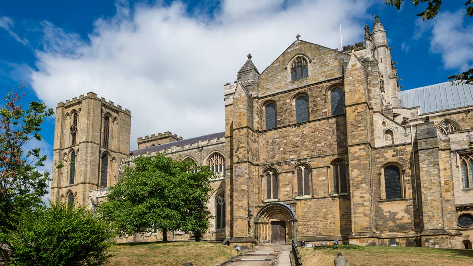a stone building with a tower