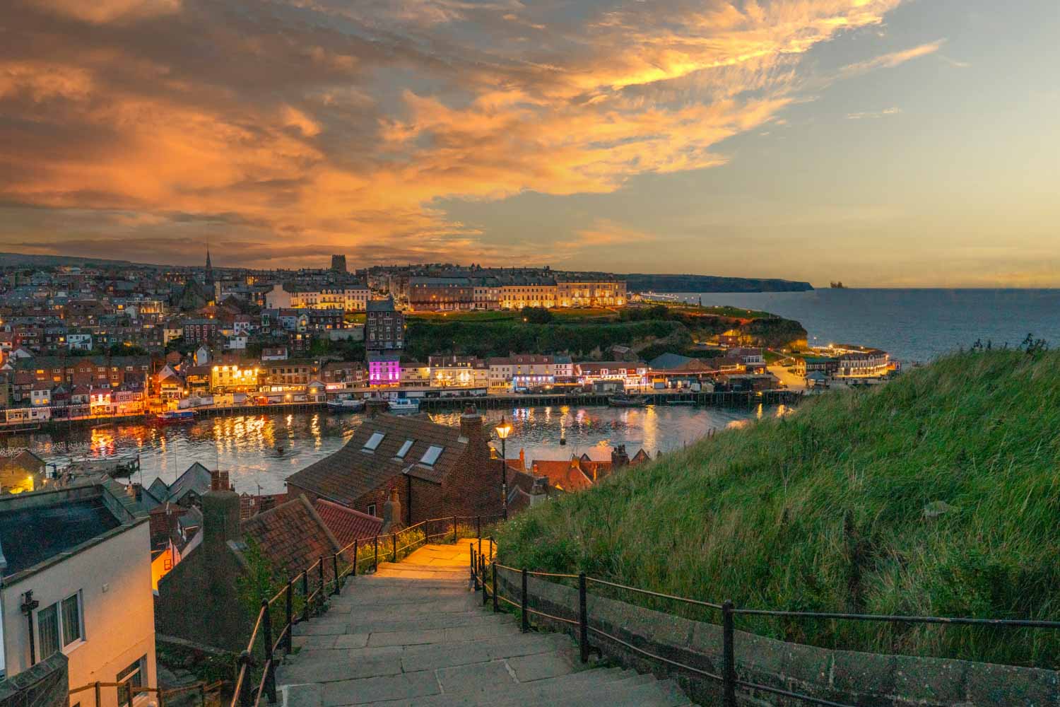 A view of Whitby from the top of the famous 199 Steps