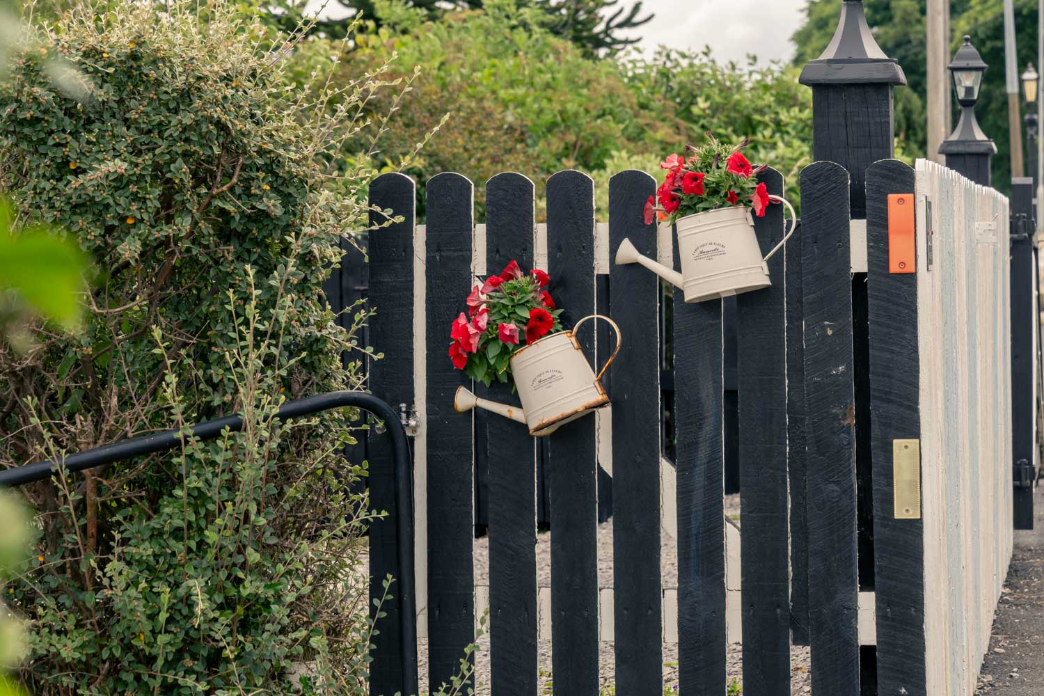 a fence with a sign on it