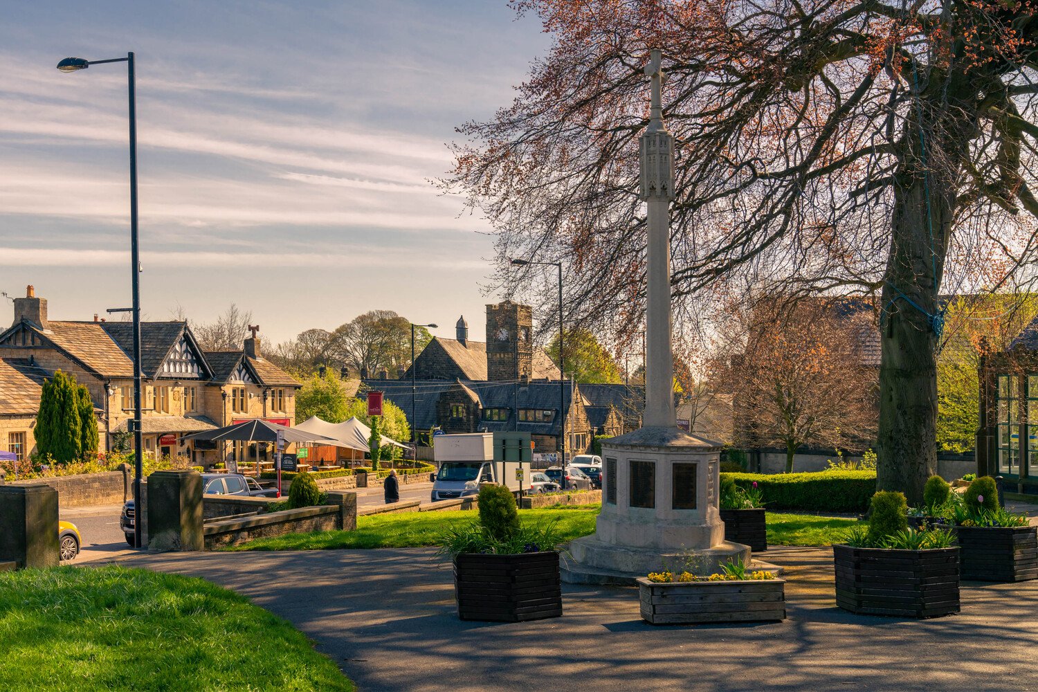 The Green in Burley in Wharfedale is a favorite among locals.