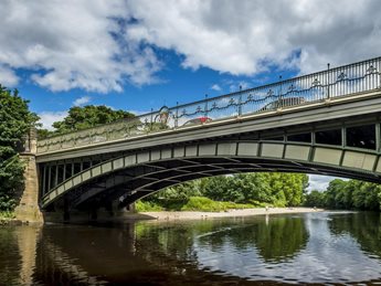 a bridge over a river