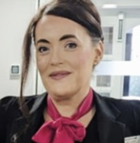 a person wearing a red bow tie