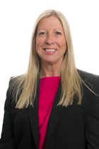 a woman with blonde hair