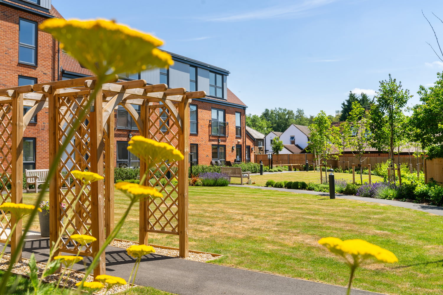 Beautifully maintained gardens at a McCarthy & Stone retirement development