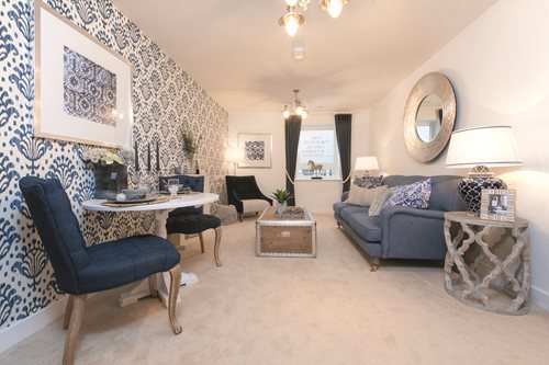 living room with table and chairs