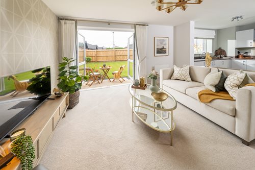 living room with couch and table