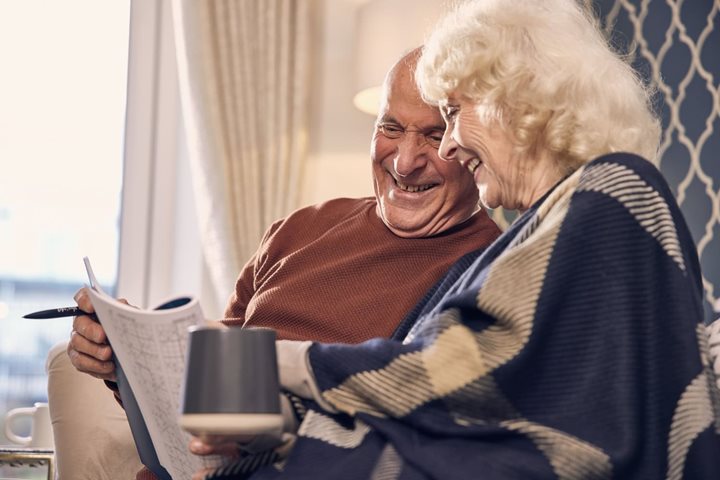 Couple enjoy their McCarthy Stone independent senior living apartment