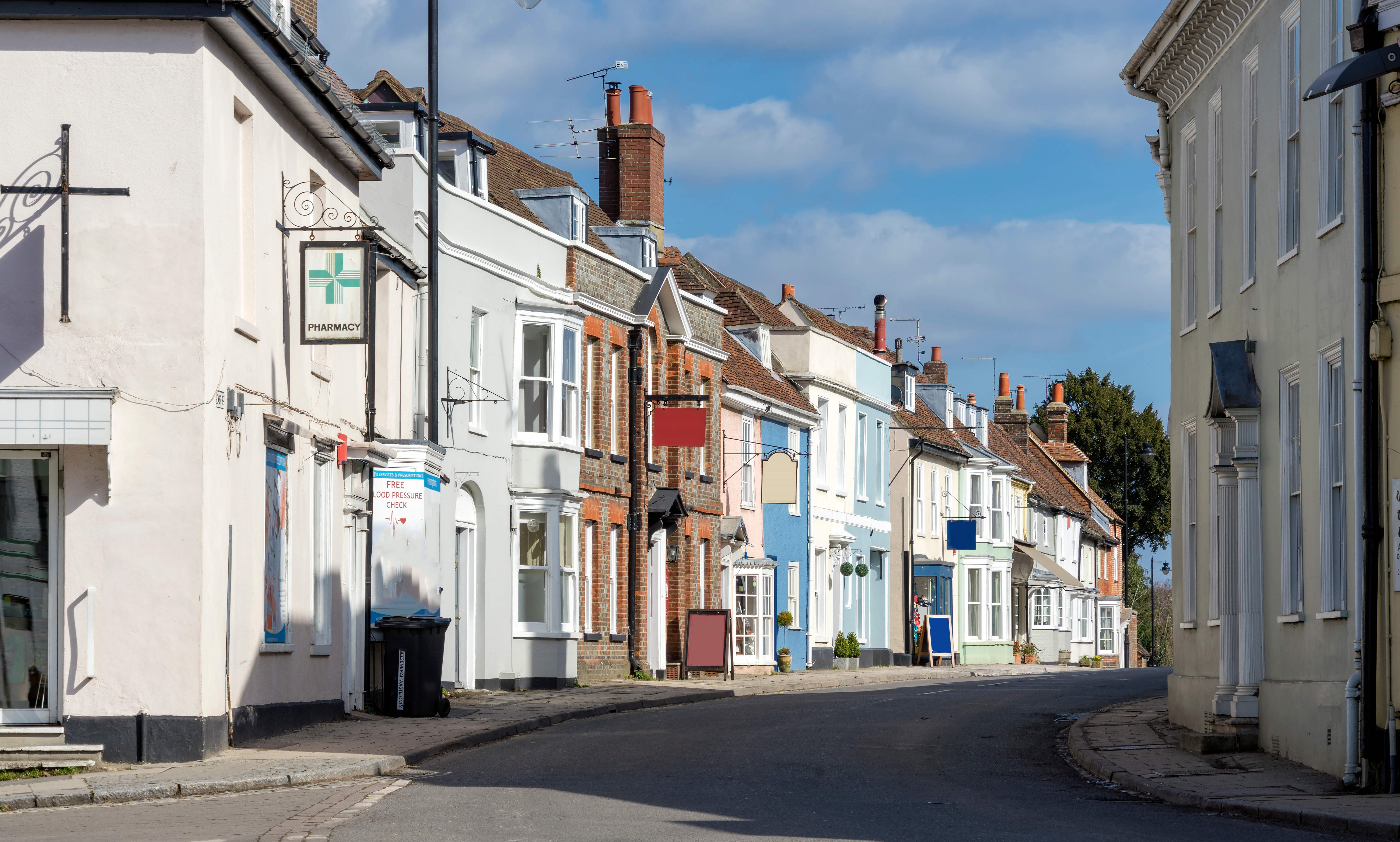 a row of buildings