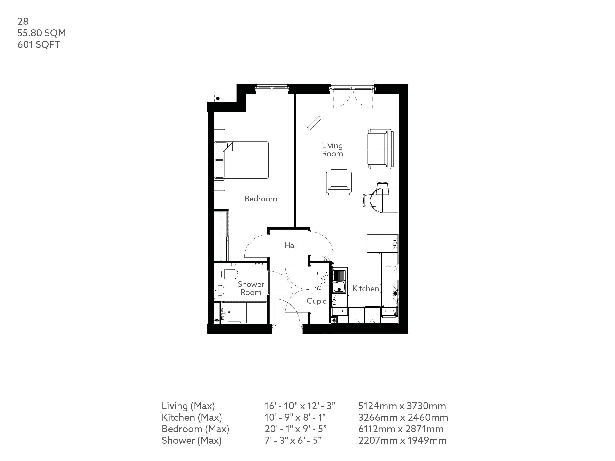 Apartment 28 floor plan