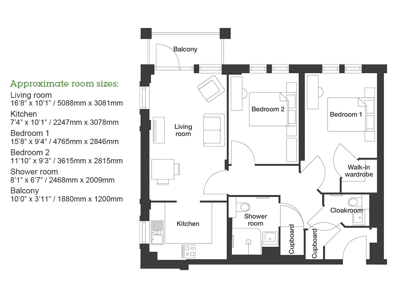 Apartment 38 floor plan