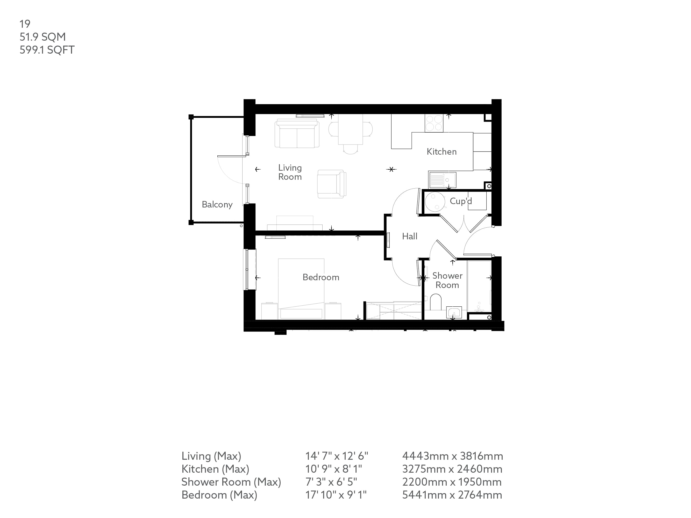 Apartment 19 floor plan