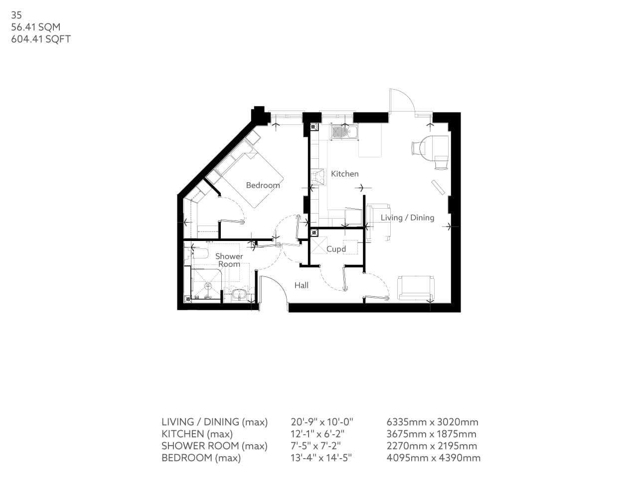 Apartment 35 floor plan