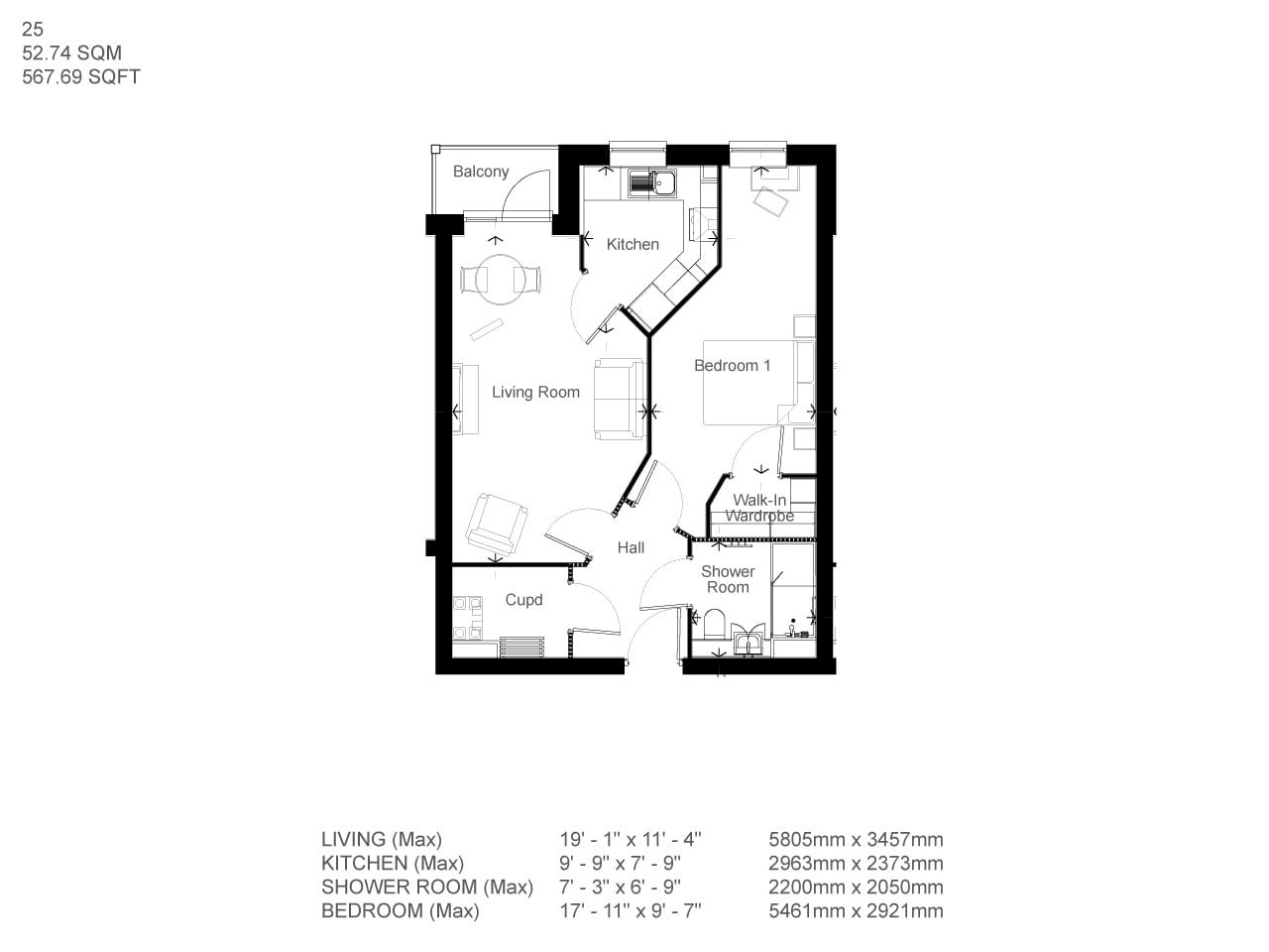 Apartment 25 floor plan