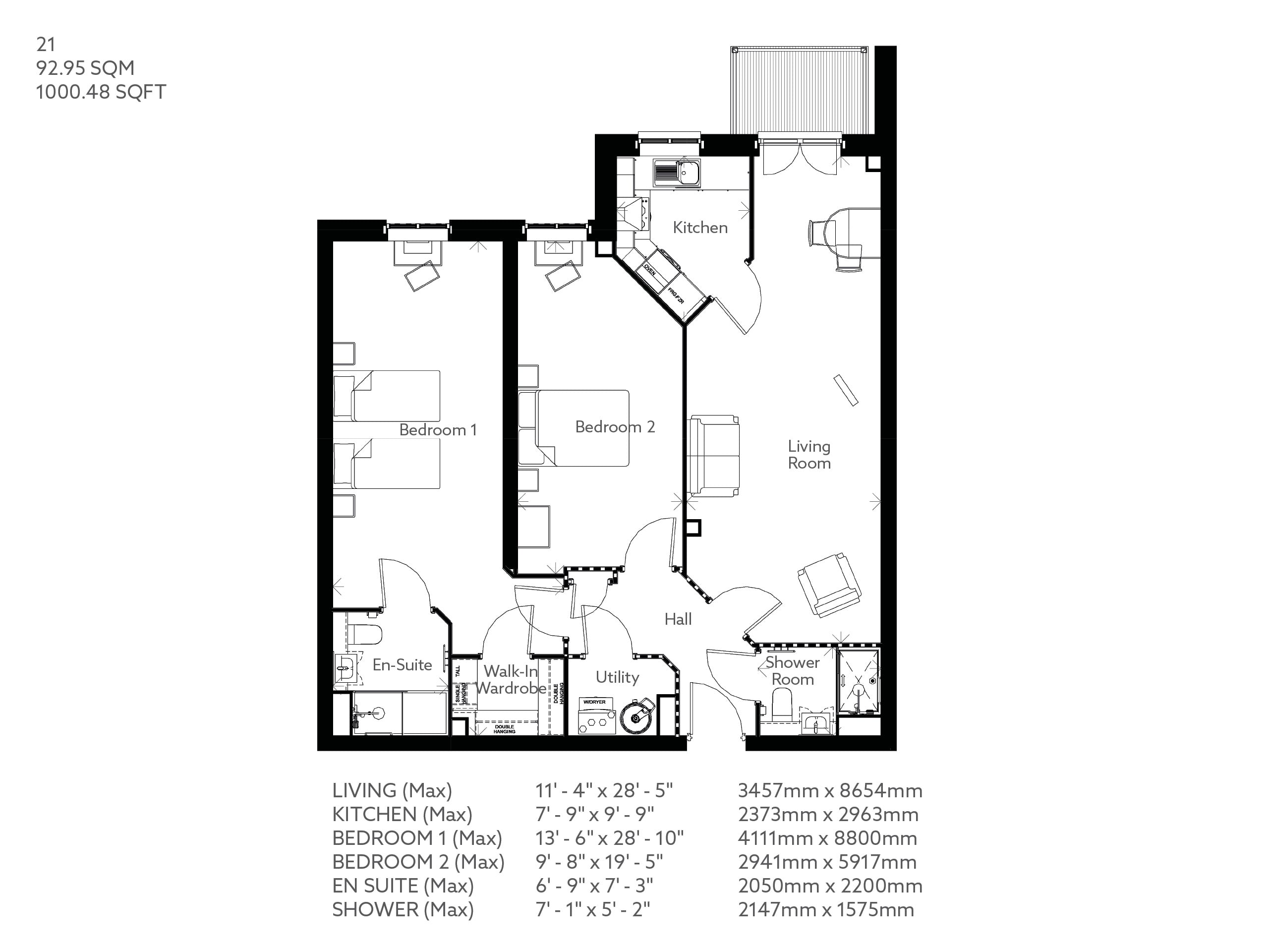 Apartment 21 floor plan