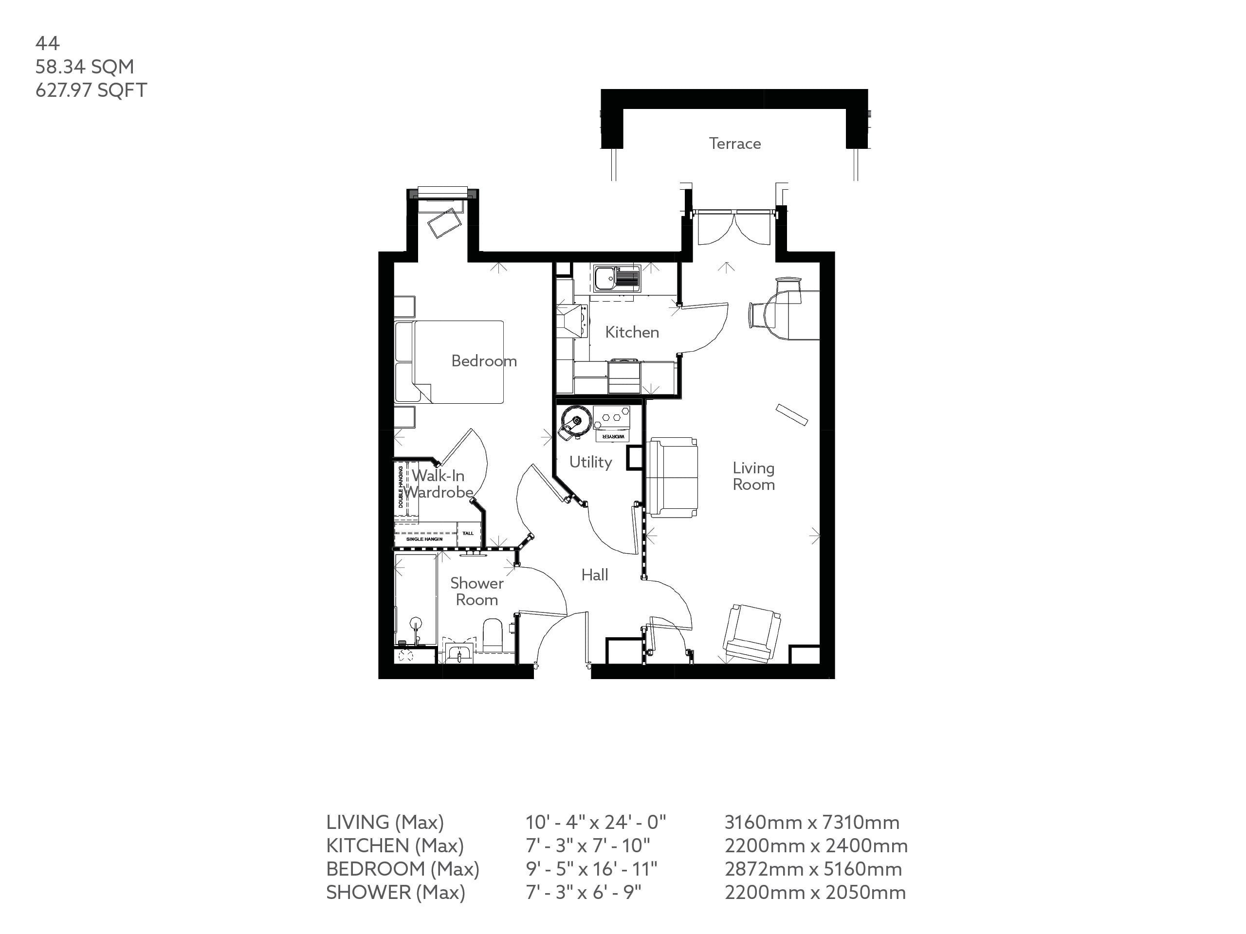 Apartment 44 floor plan