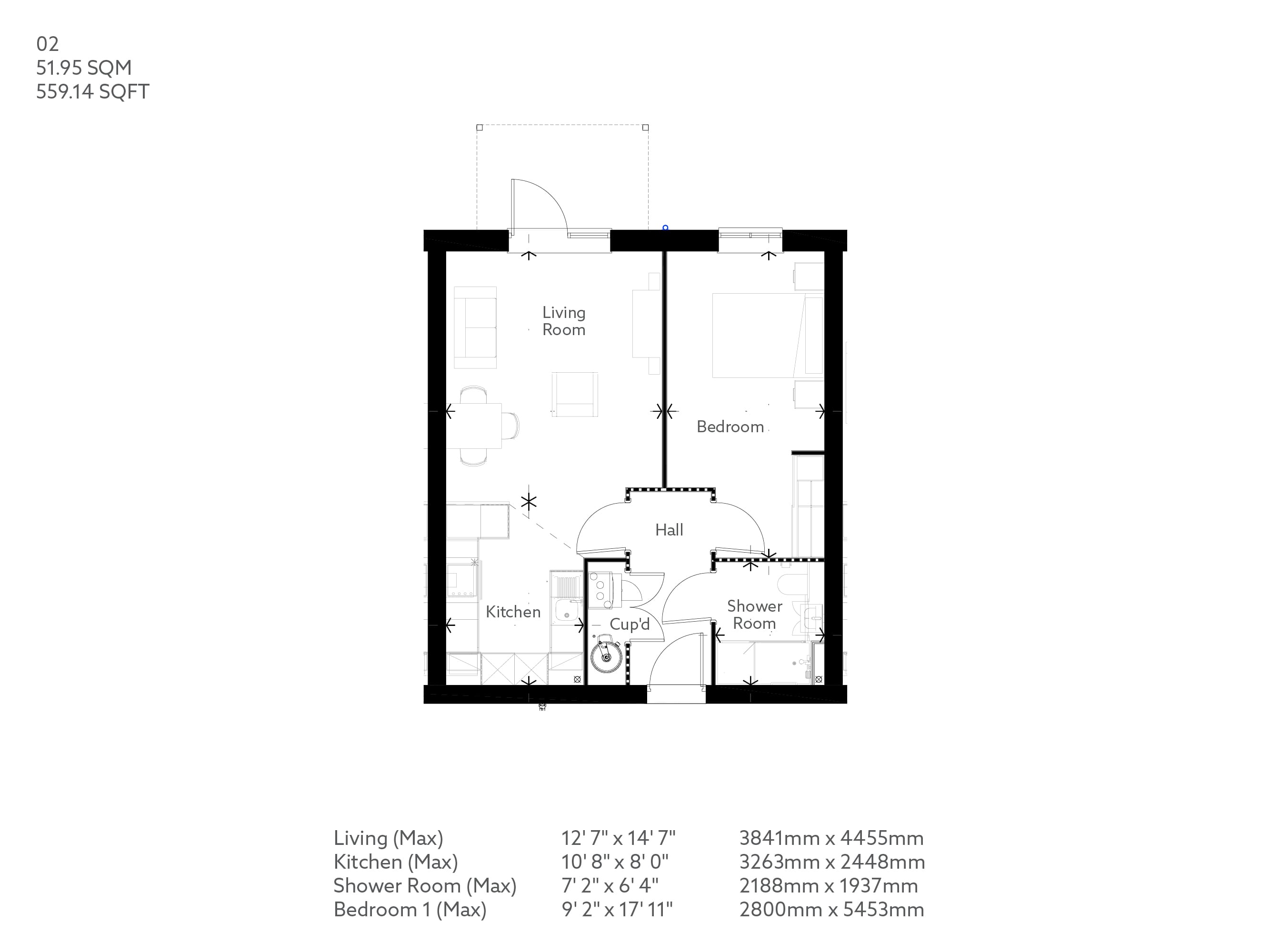 Apartment 2 floor plan