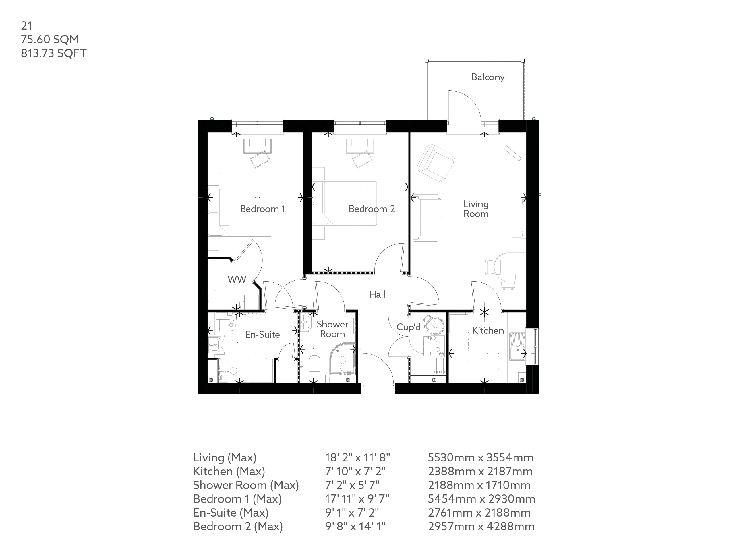 Apartment 21 floor plan
