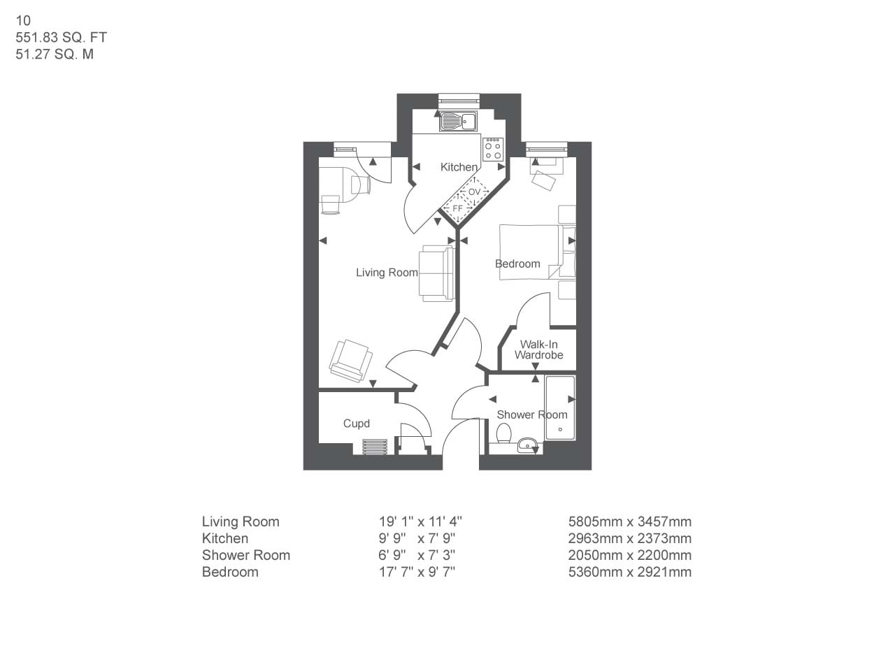 Apartment 10 floor plan