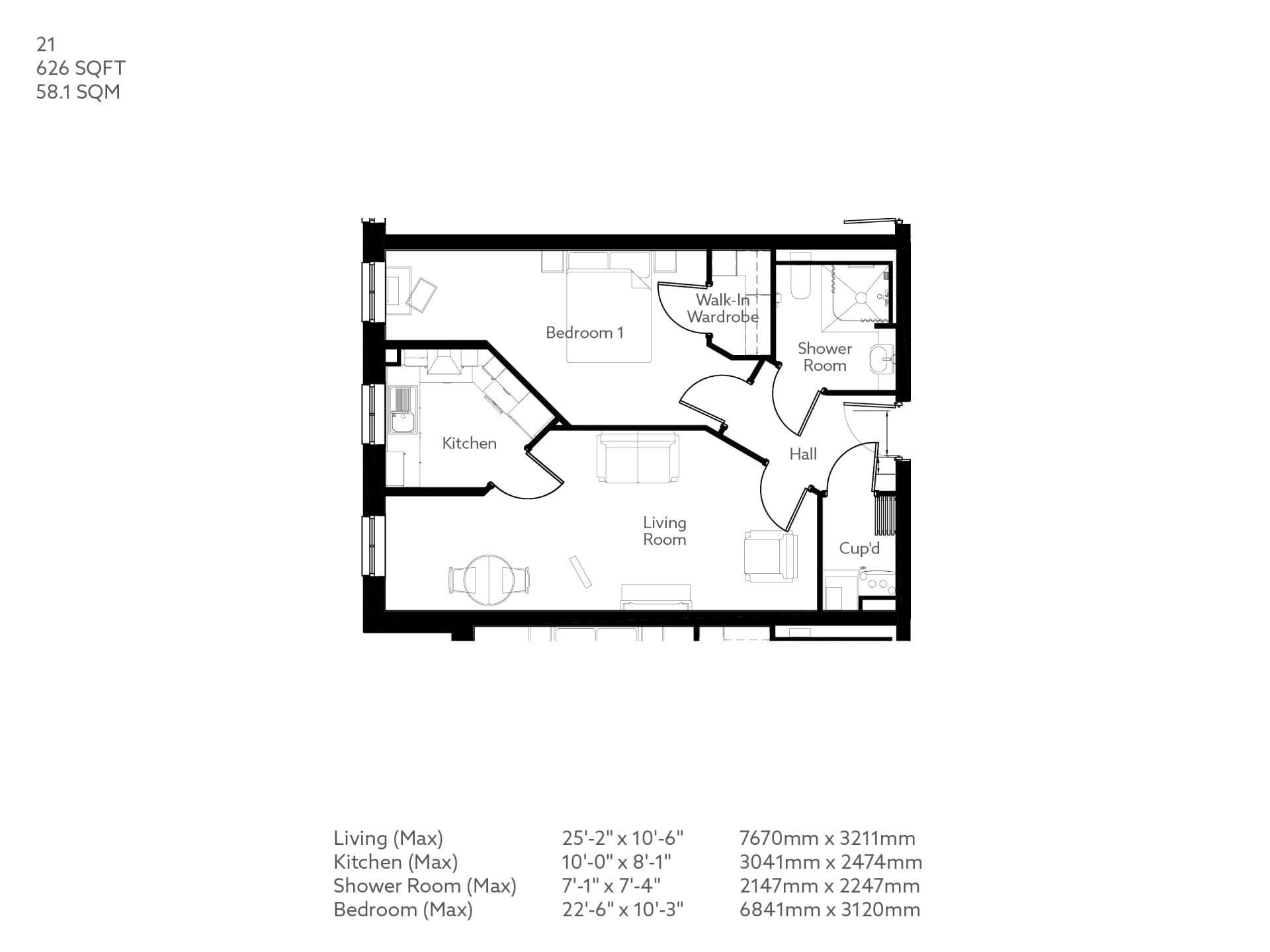 Apartment 21 floor plan