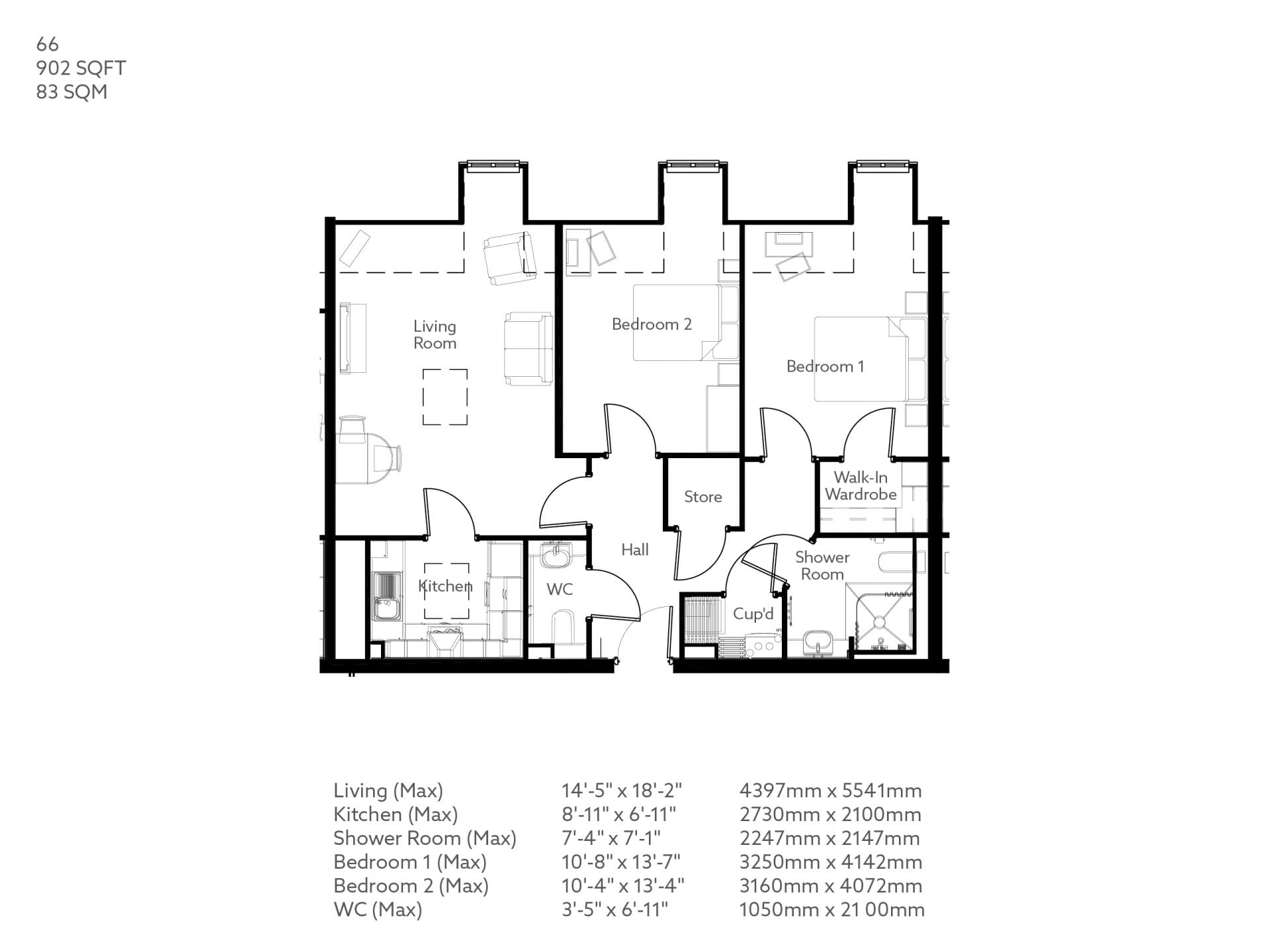 Apartment 66 floor plan