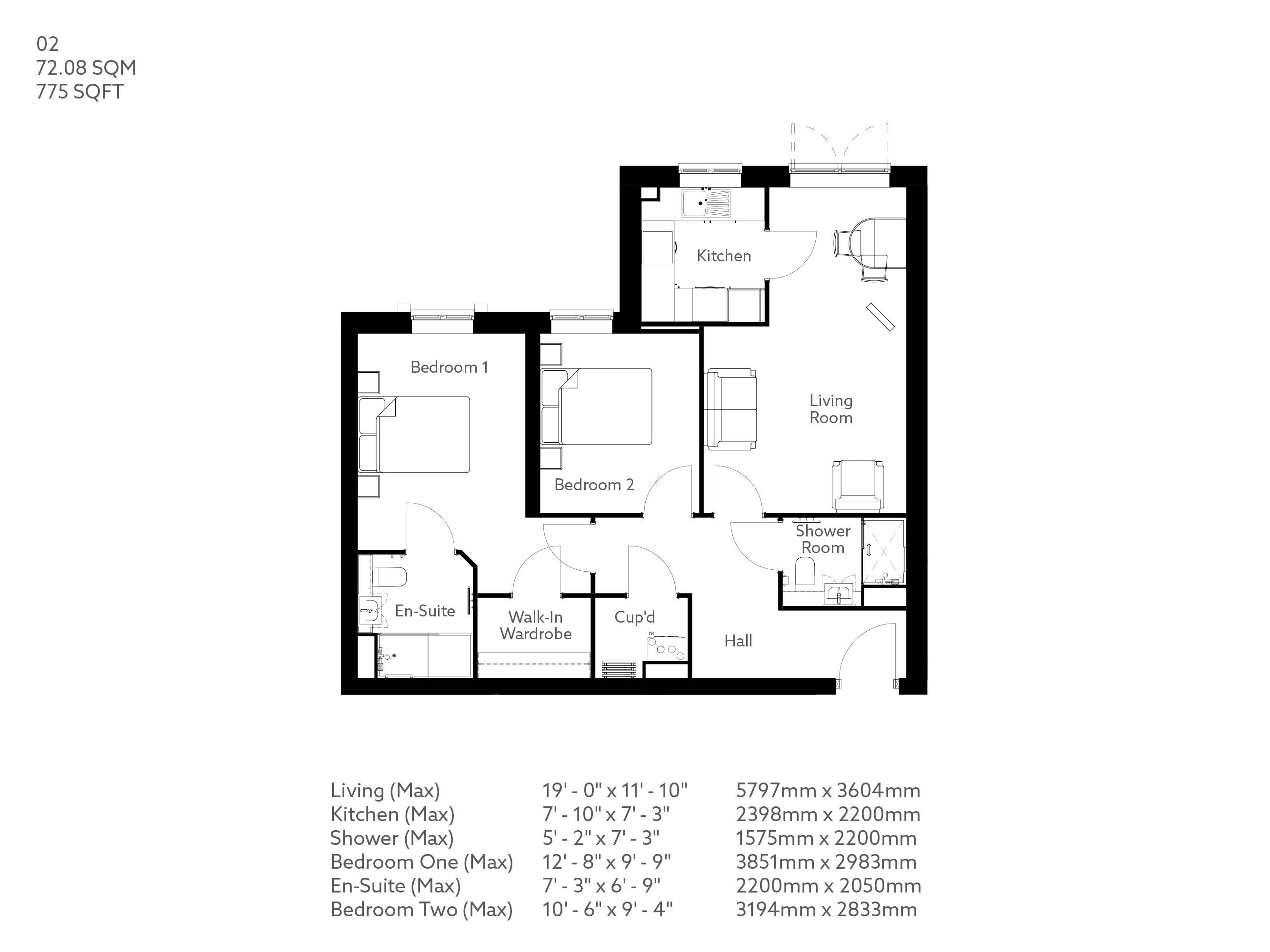 Apartment 2 floor plan
