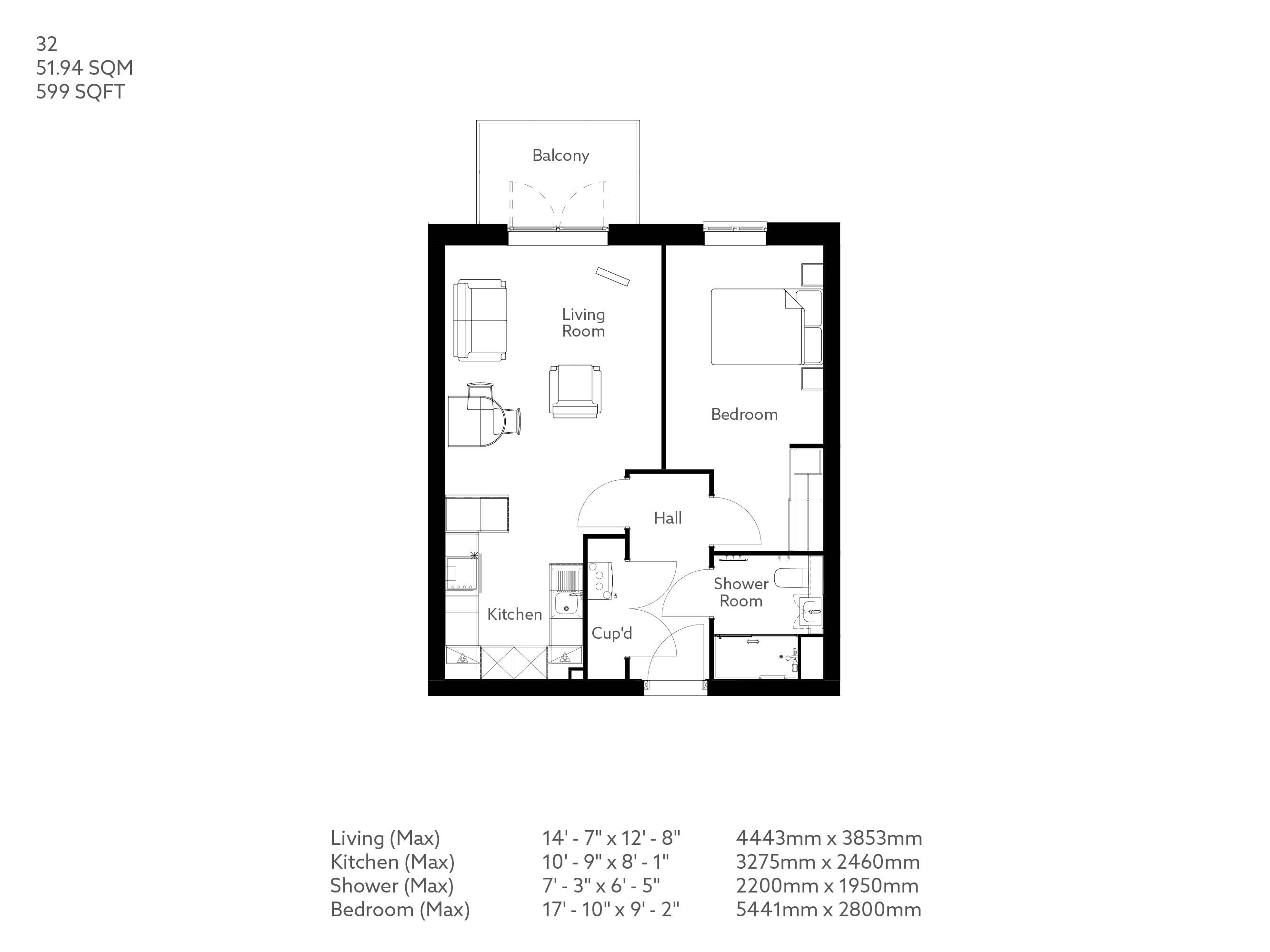 Apartment 32 floor plan