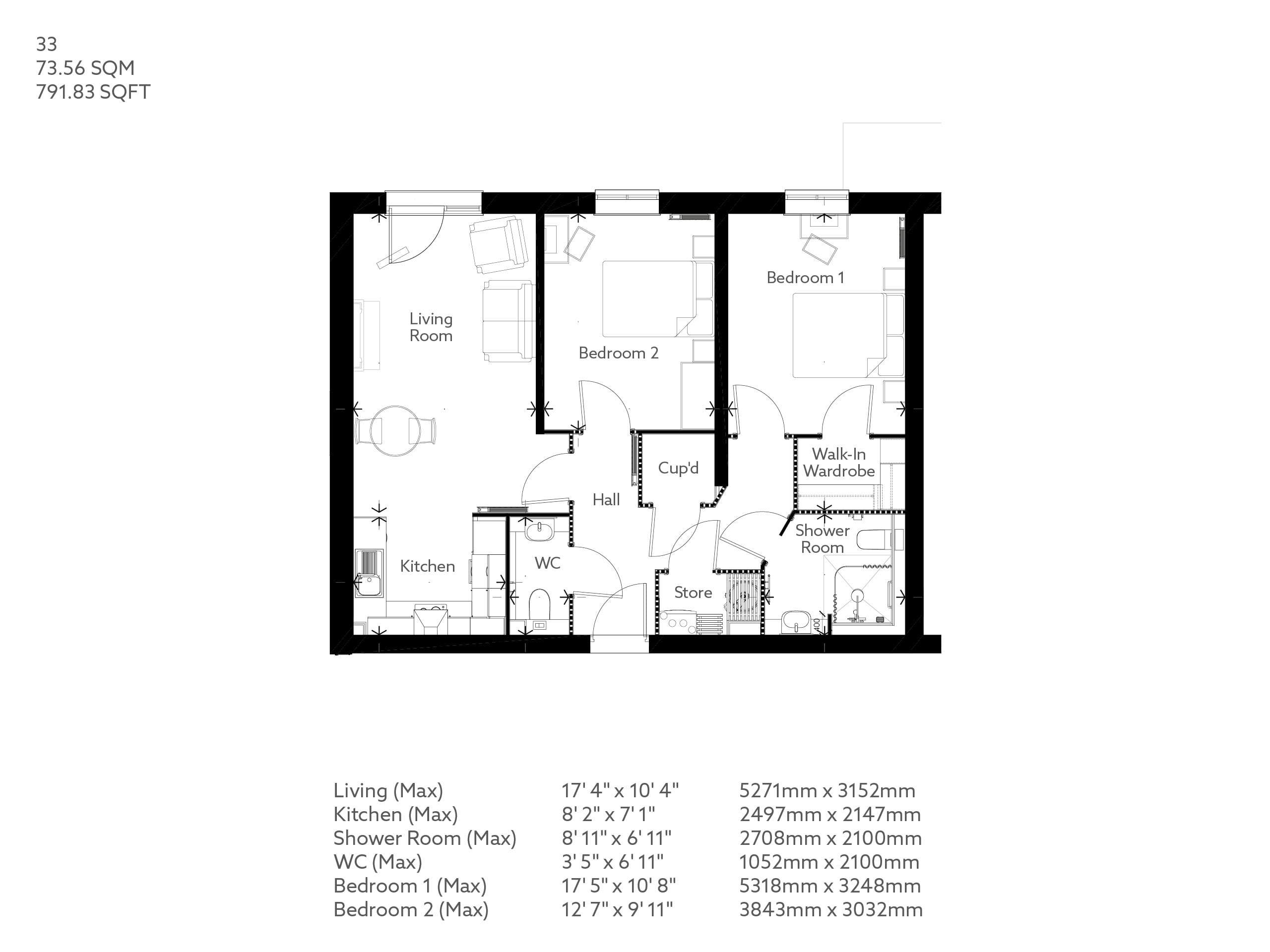 Apartment 33 floor plan