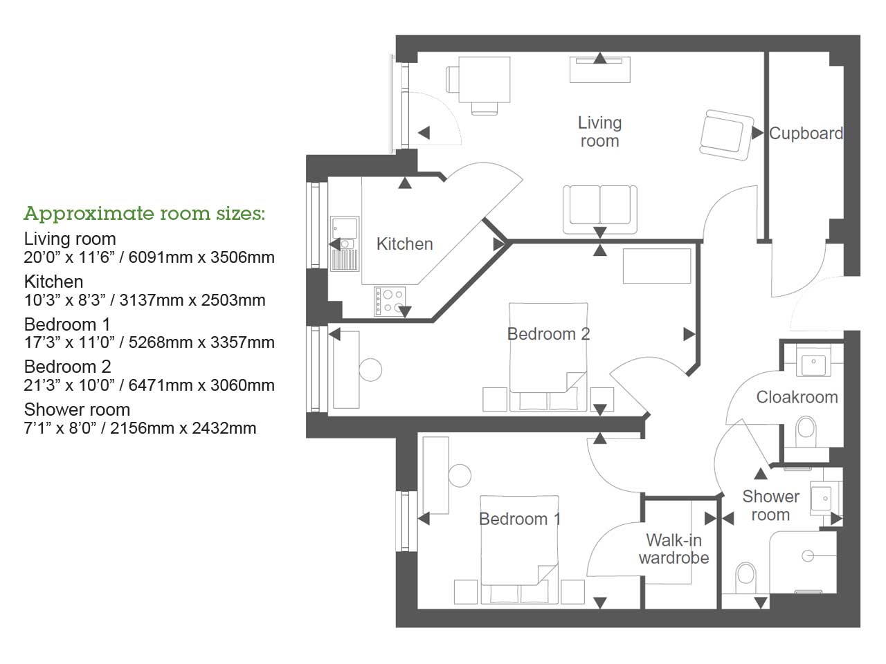 Apartment 16 floor plan