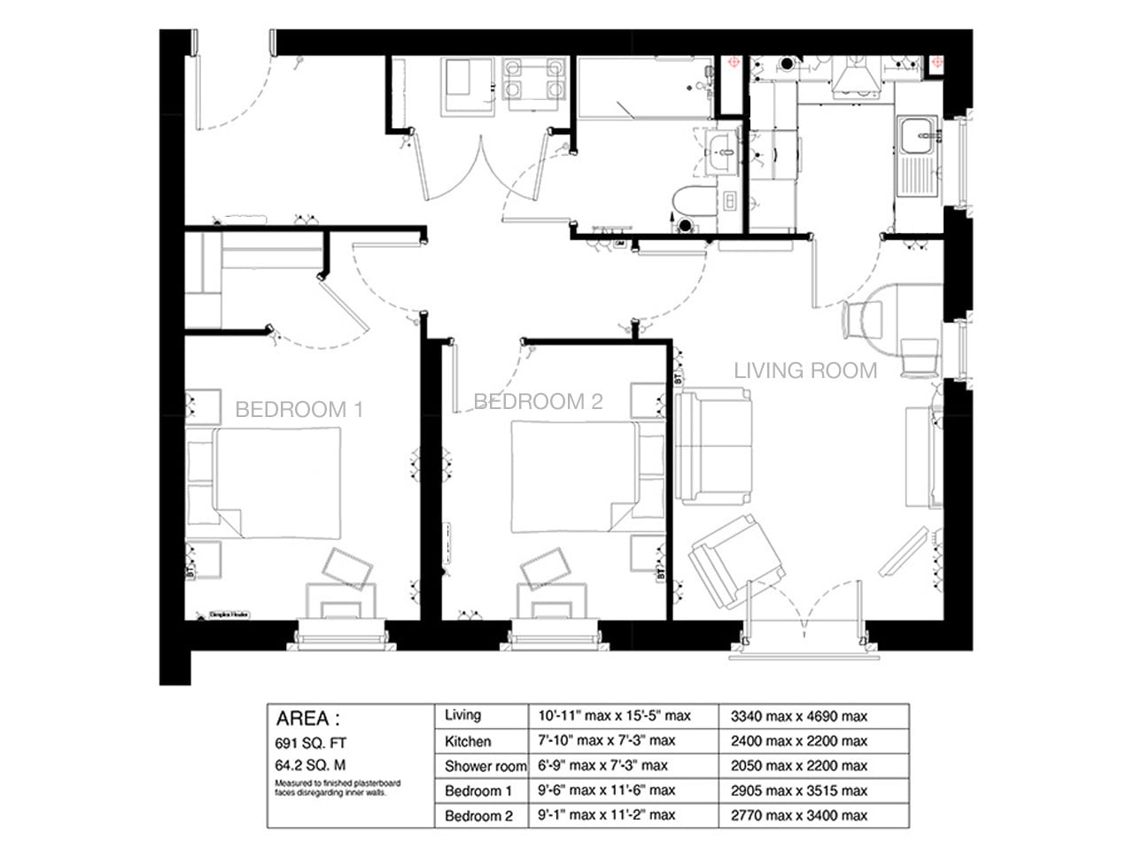 Apartment 22 floor plan