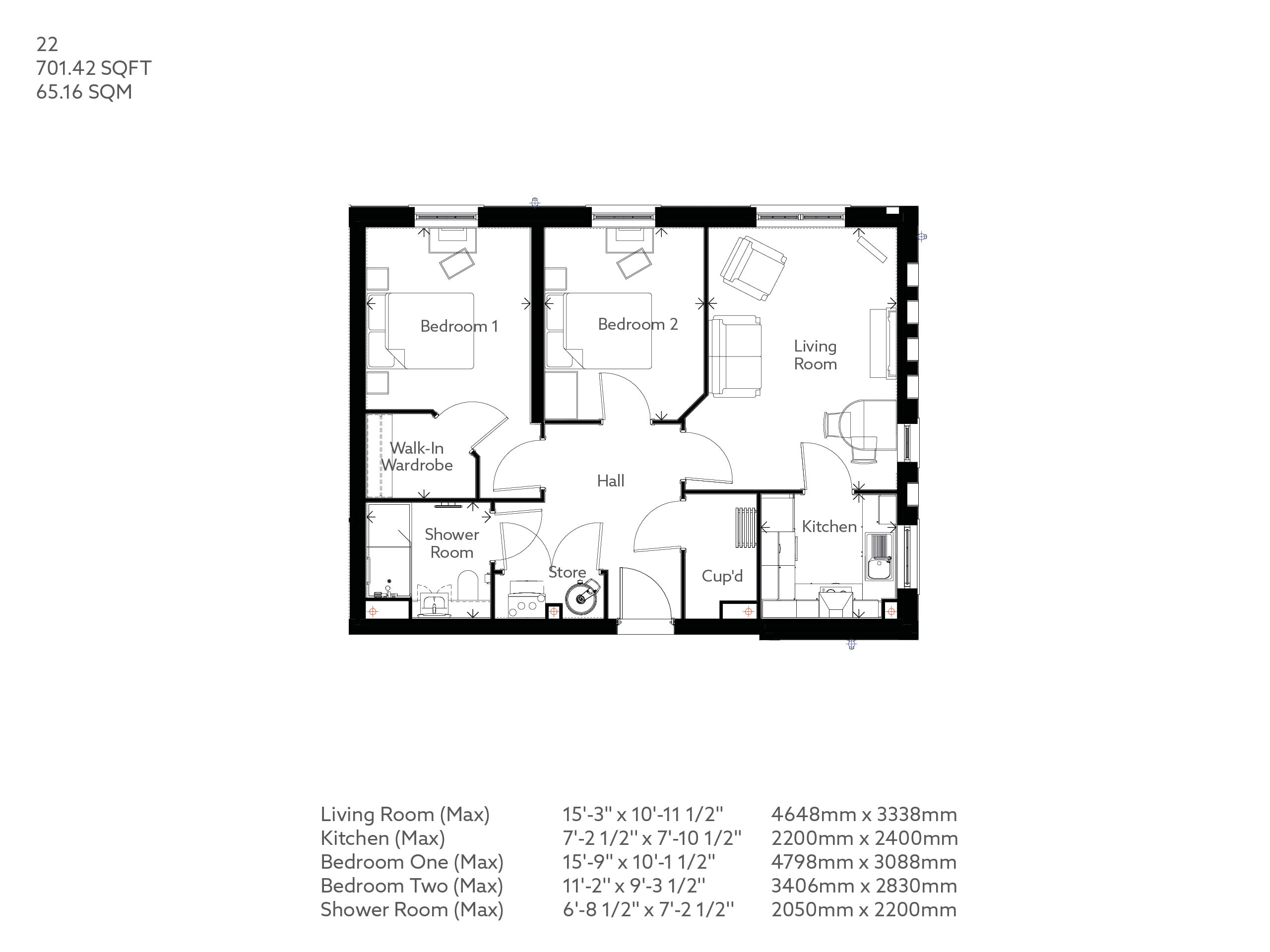 Apartment 22 floor plan