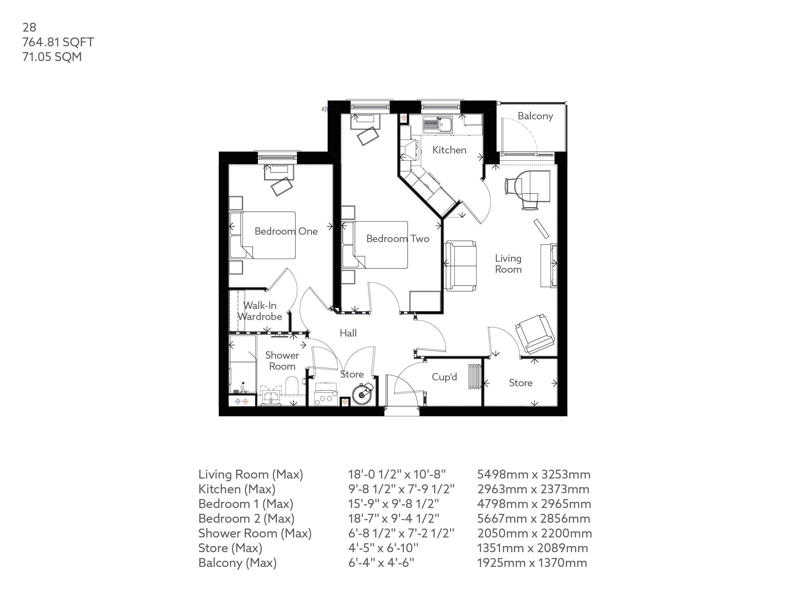 Apartment 28 floor plan